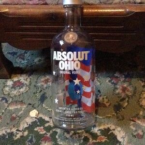 Collectible Absolut Ohio Vodka Bottle - EMPTY